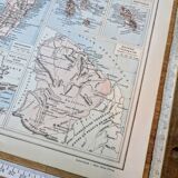 The French Empire, original map printed in 1892.