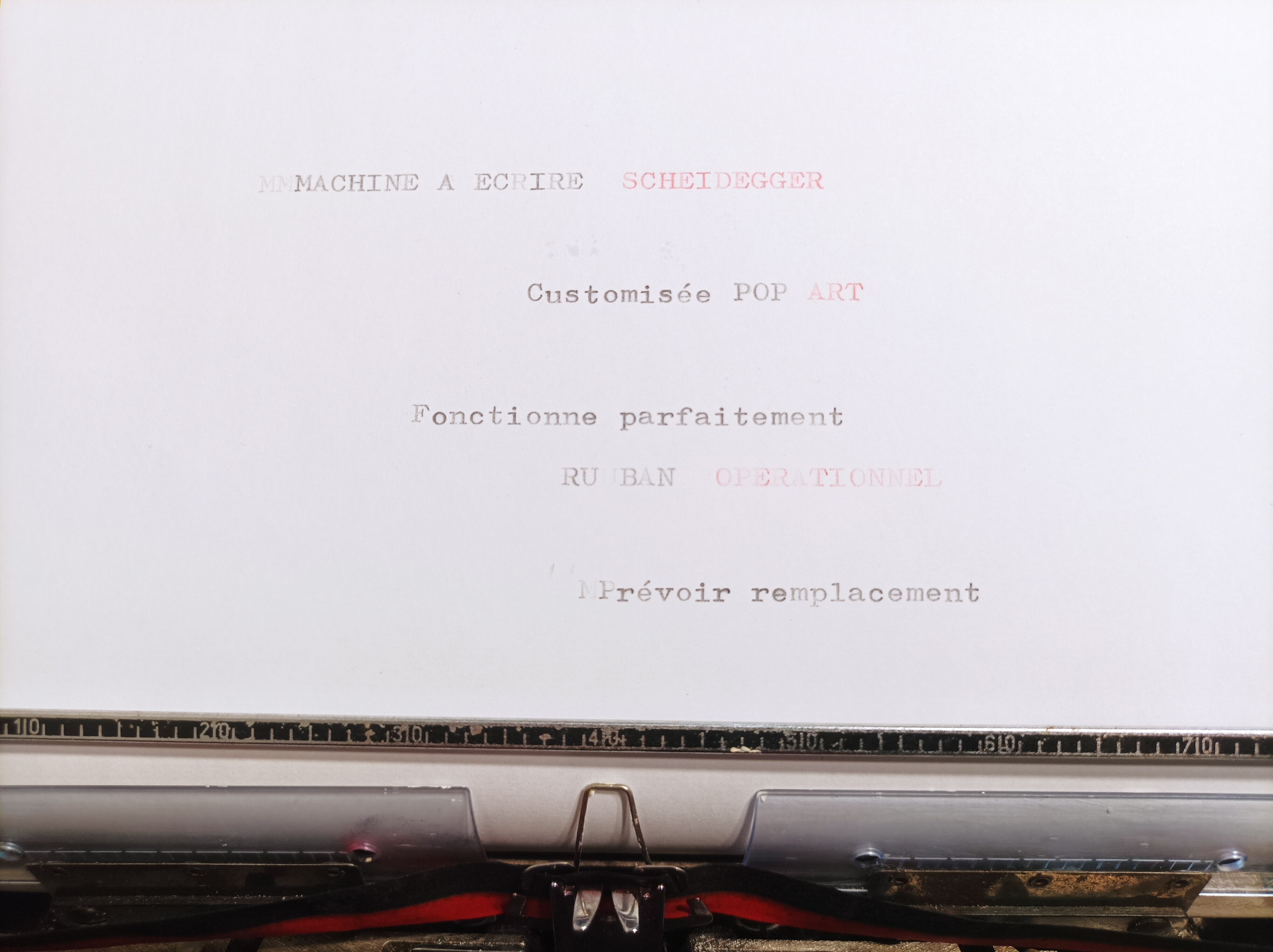 Custom Scheidegger International 2000 Typewriter