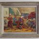 Scène bretonne, acrylique sur panneau signé, Vers 1940