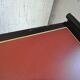 Bureau Art Déco hongrois en bois peint noir avec plateau marron et poignées métal