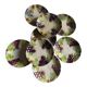 Set of eight flat dessert plates in barbotine earthenware with grape decoration – circa 1900.