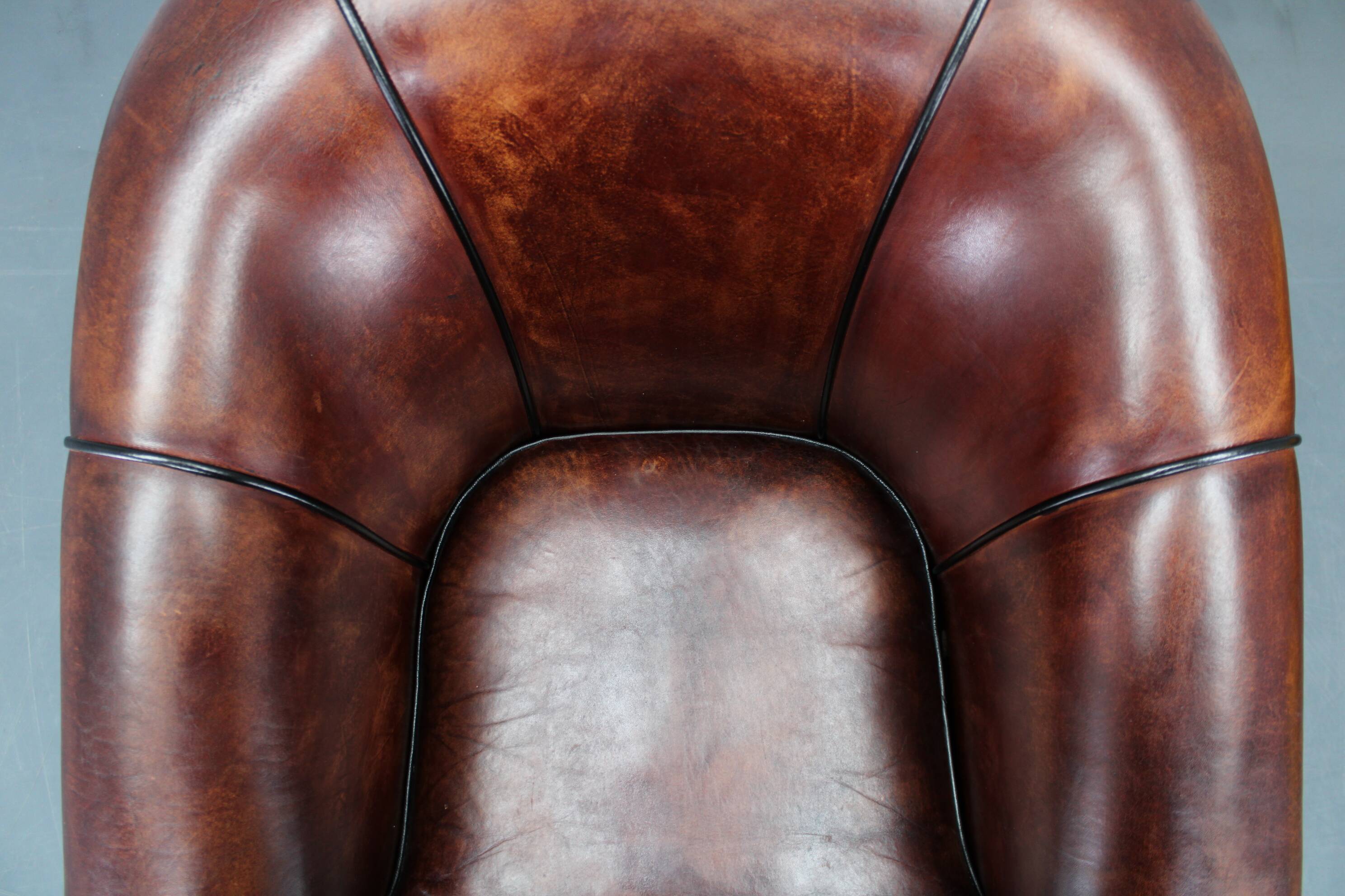 Fauteuil en cuir vintage, Tchécoslovaquie