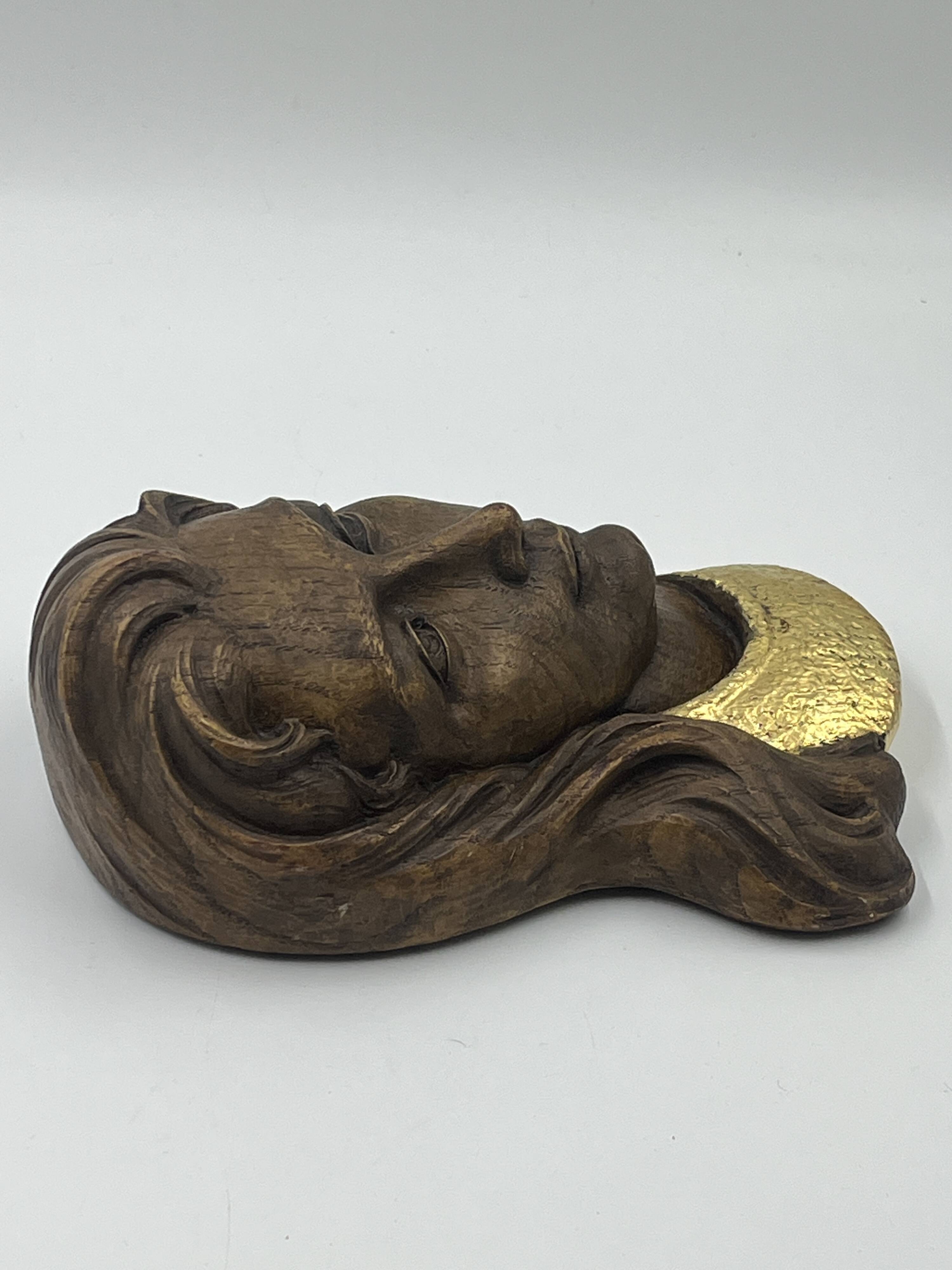 High-Relief Gilded Plaster The Inspired – After Raoul Larche