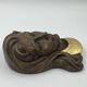 High-Relief Gilded Plaster The Inspired – After Raoul Larche
