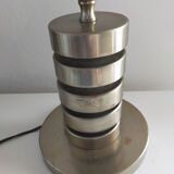 Vintage metal chrome spiral lamp foot