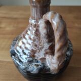Flamed stoneware pitcher