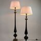 Pair of Floor Lamps in Black and Gold, The Netherlands — 1990s