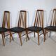 Eva Dining Chairs in Teak by Niels Koefoed for Hornslet, Leather, Set of 4