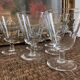 Set of 6 engraved glasses