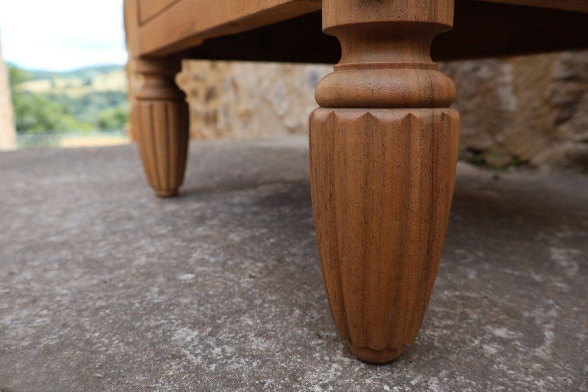 Console / side table / Art Deco bedside table renovated in solid walnut