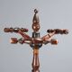 Antique coat rack in elm and maple, Italy, 19th century