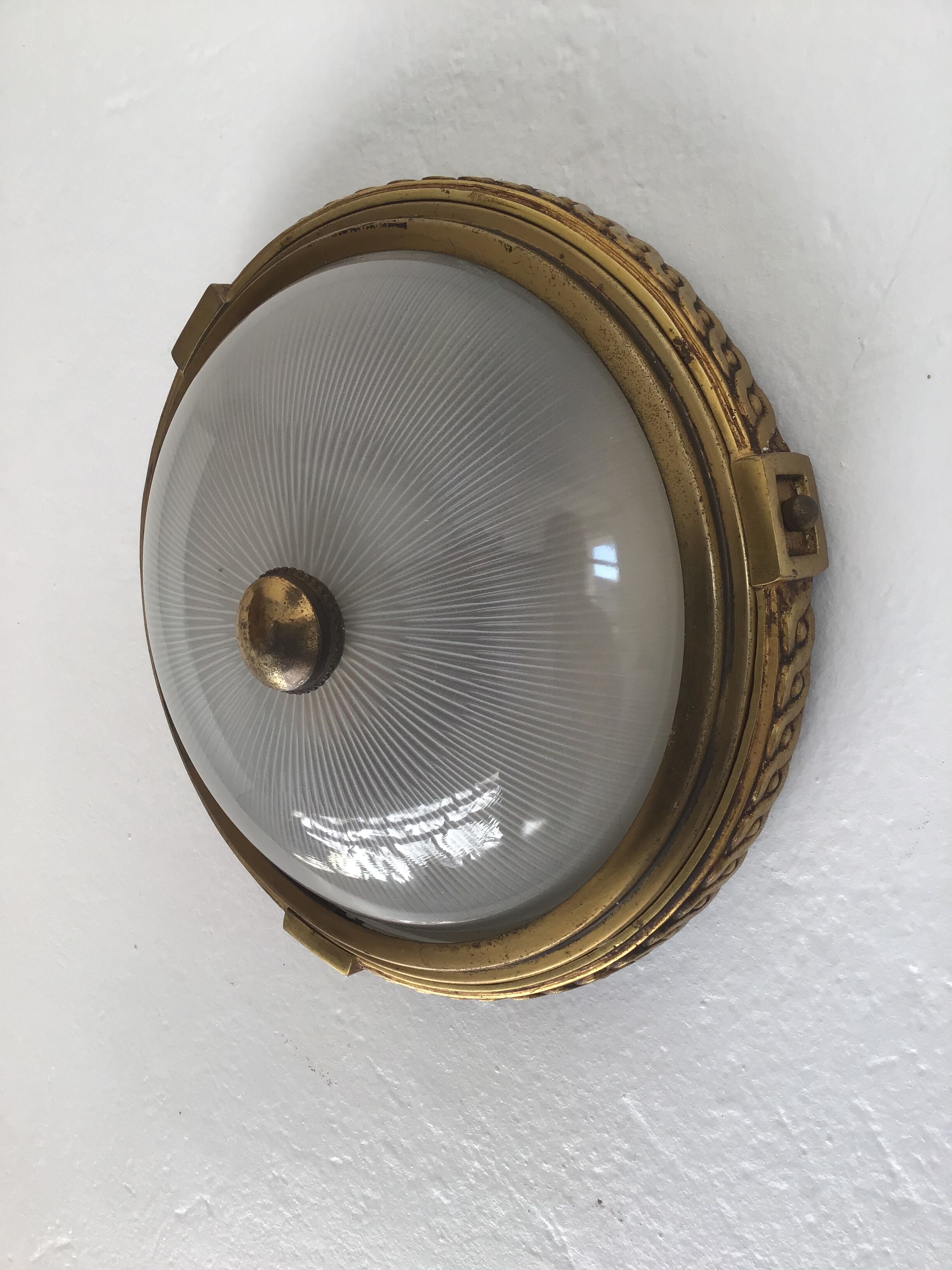 Pair of art deco ceiling lamps