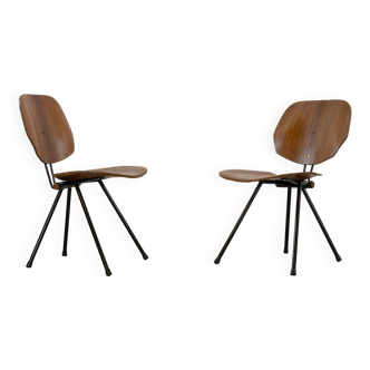 PAIRE DE CHAISES PLIANTES S88 PAR OSVALDO BORSANI POUR TECNO