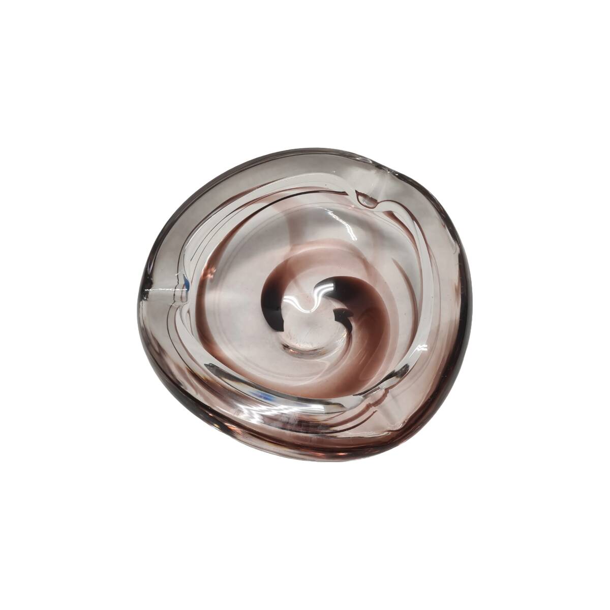 Dutch Design Glass Ashtray by Max Verboeket Kristalunie, 1950/60s.