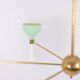 Radiant diablo-shaped chandelier with 12 lights. Contemporary.