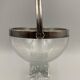 Ice bucket silver metal crystal block 1970