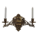 Double candle holder piano wall light in bronze 4874