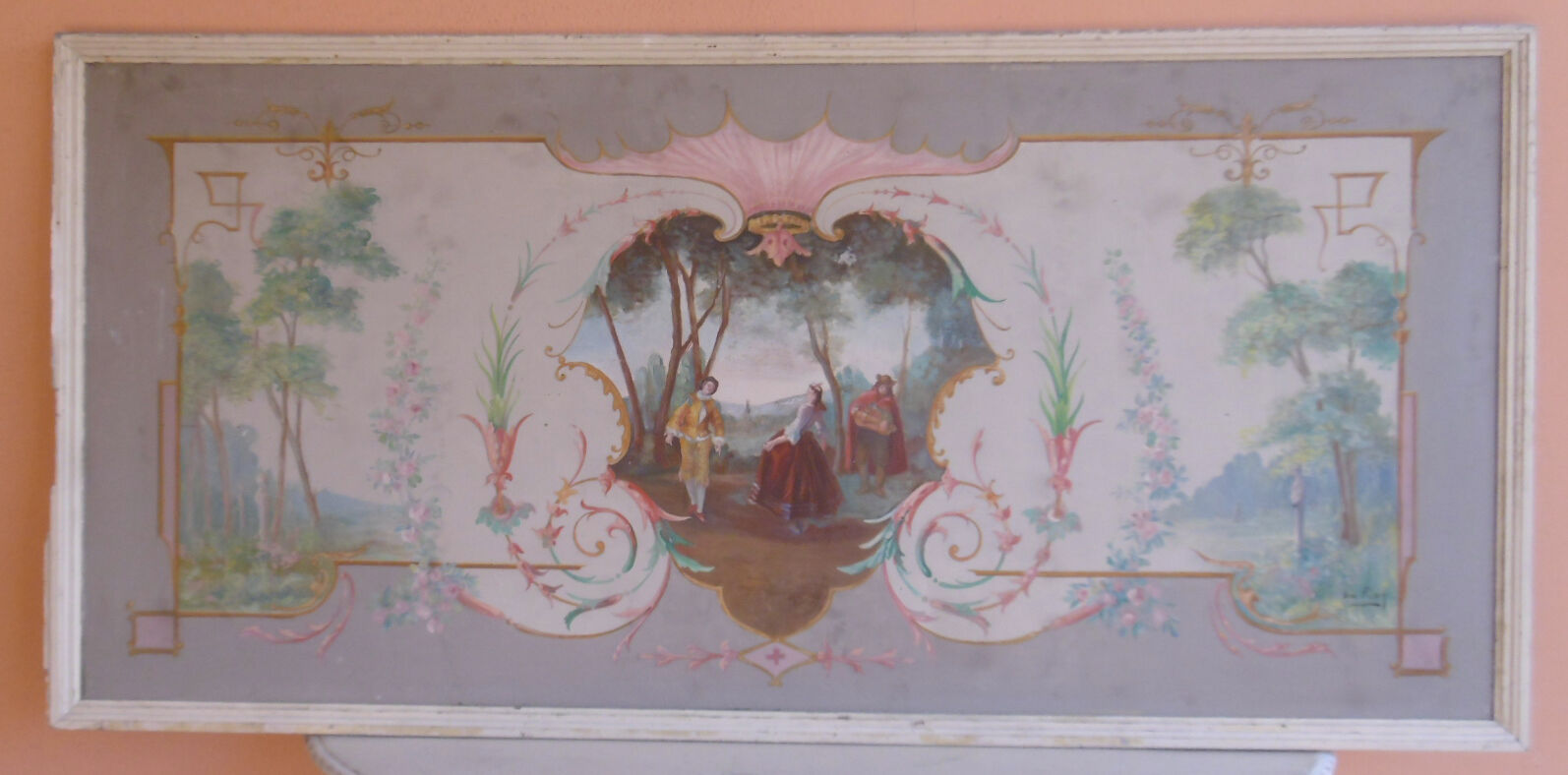 Painting oil scene venitienne - debut xxeme - signed emile roy