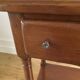 Nightstand, vintage side table with a drawer and a low shelf in solid wood