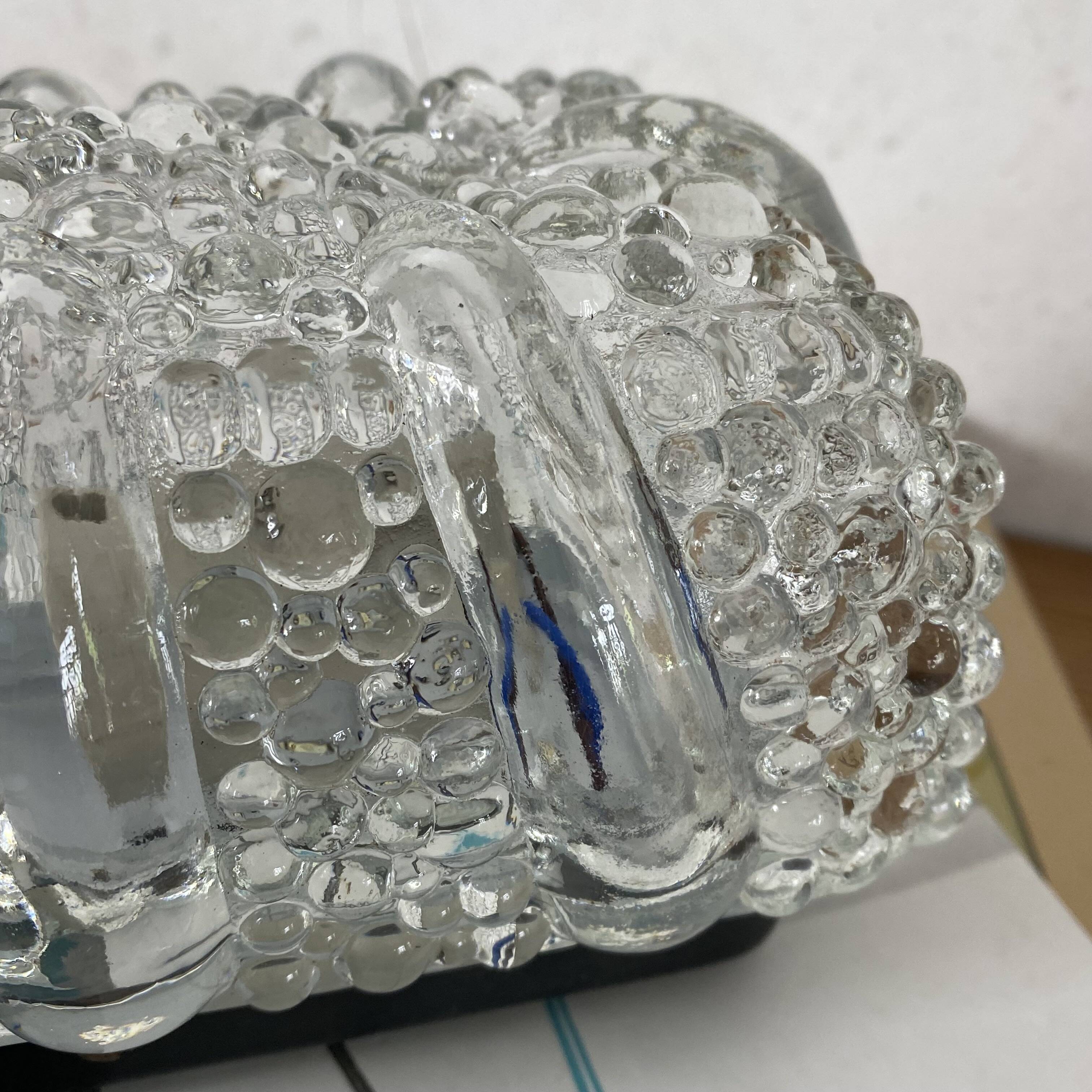 Rectangular wall light ceiling fixture transparent glass antique lamp