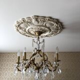 Bronze chandelier with tassels