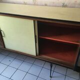 Yellow formica sideboard