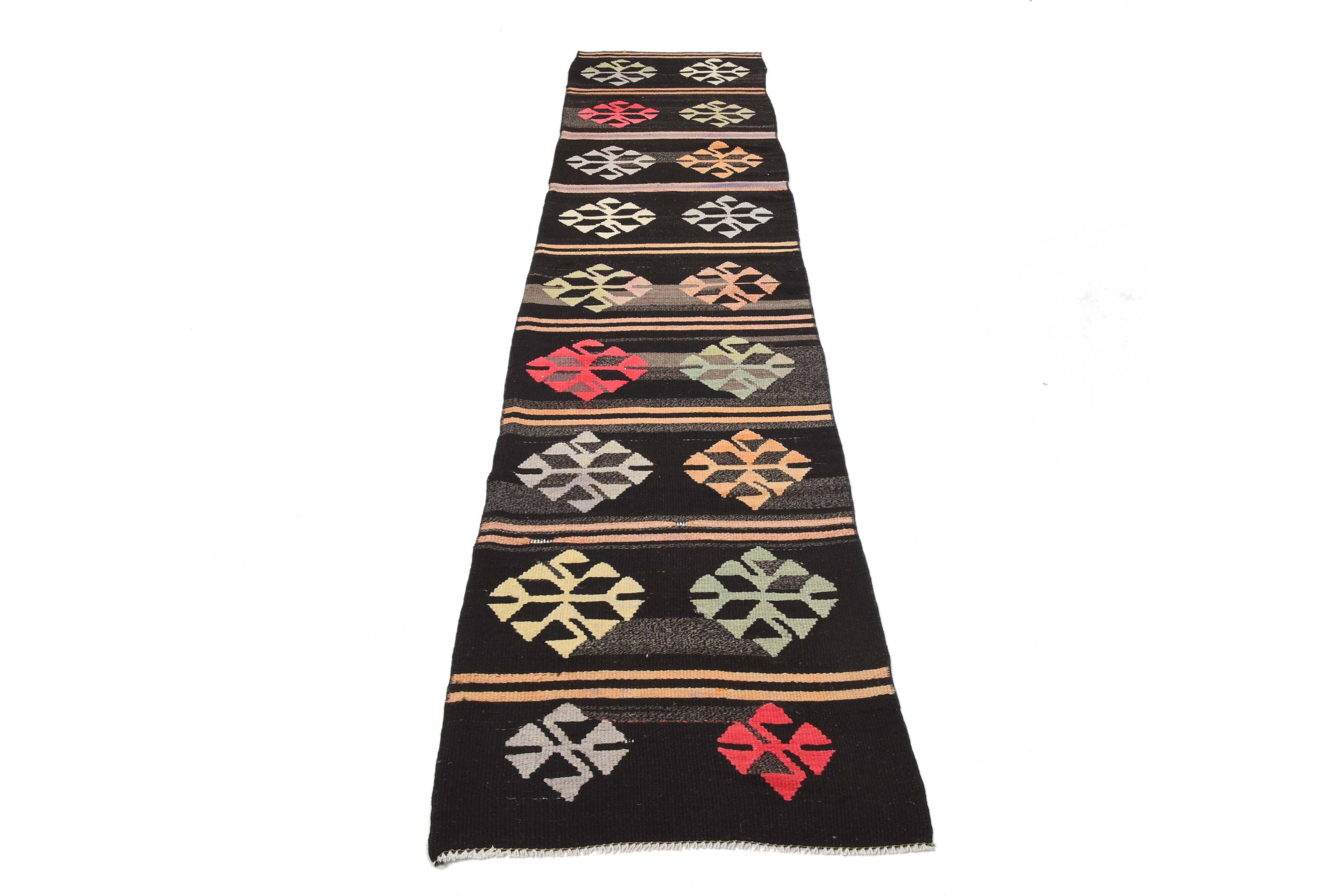 2x7 Salmon Beige Vintage Kilim Runner Rug, 64x226Cm