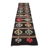 2x7 Salmon Beige Vintage Kilim Runner Rug, 64x226Cm