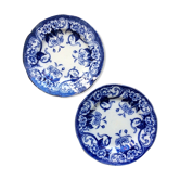 Creil & montereau two old plates faience model flora liseron (a)