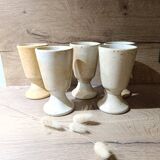 5 vintage 1960s/70s light pyrite stone coffee/tea mugs