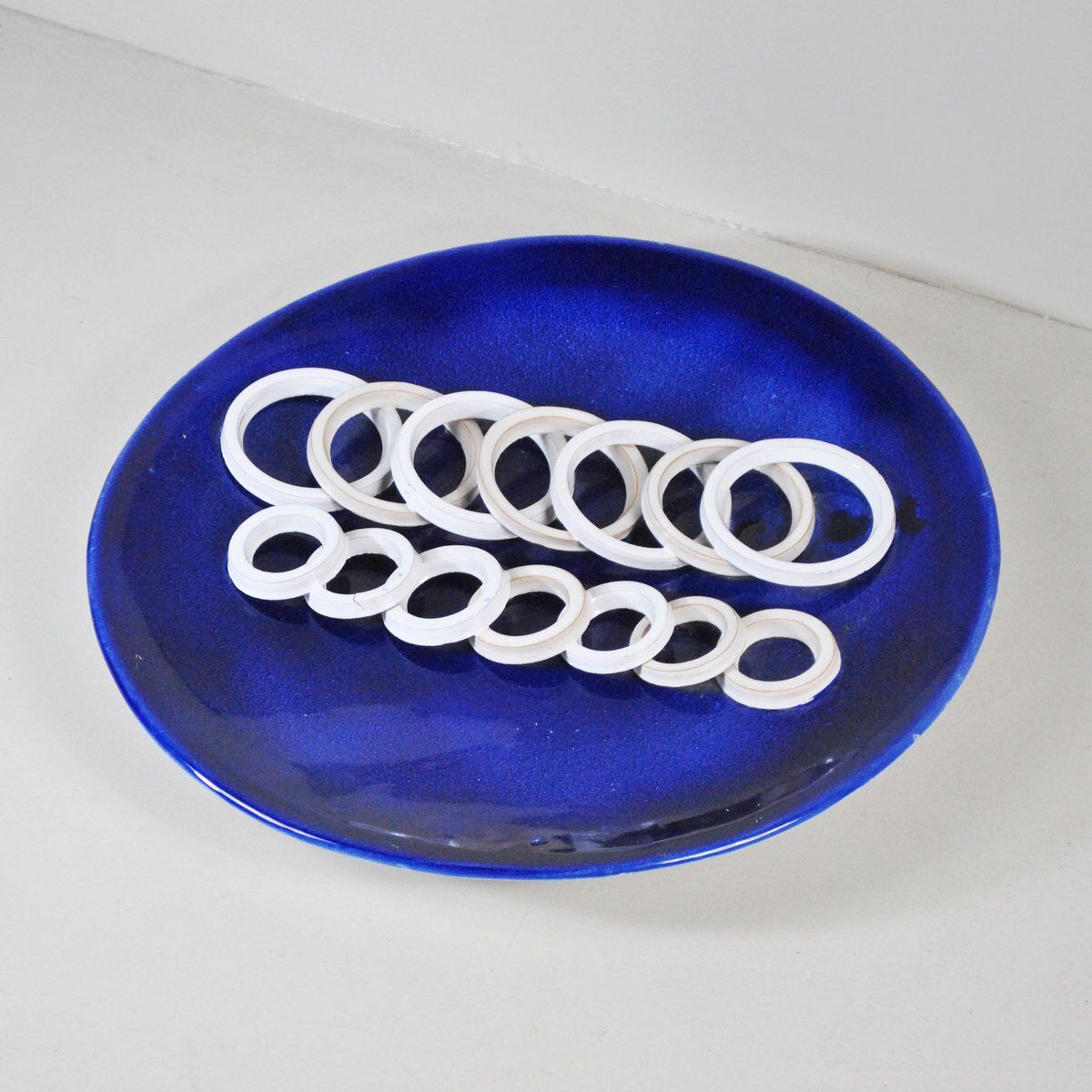 Sculptural ceramic plate by De Pascalis, 1970s