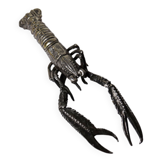Crayfish/lobster handle, silver-plated metal, 1950s-1970s
