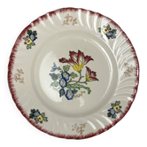 Longwy, round polychrome earthenware dish, Marseille model, early 20th century