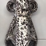 Triple candlestick Fat Lava signed Marius Giuge rare vintage Vallauris