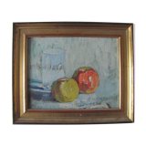 Painting - still life - Francis-Paul Etienne - 50s-60s - kitchen décor - gilded setting