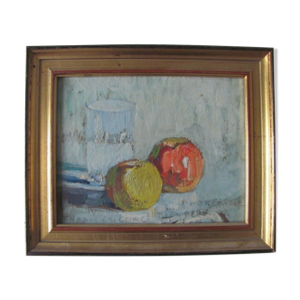 Painting - still life - Francis-Paul Etienne - 50s-60s - kitchen décor - gilded setting