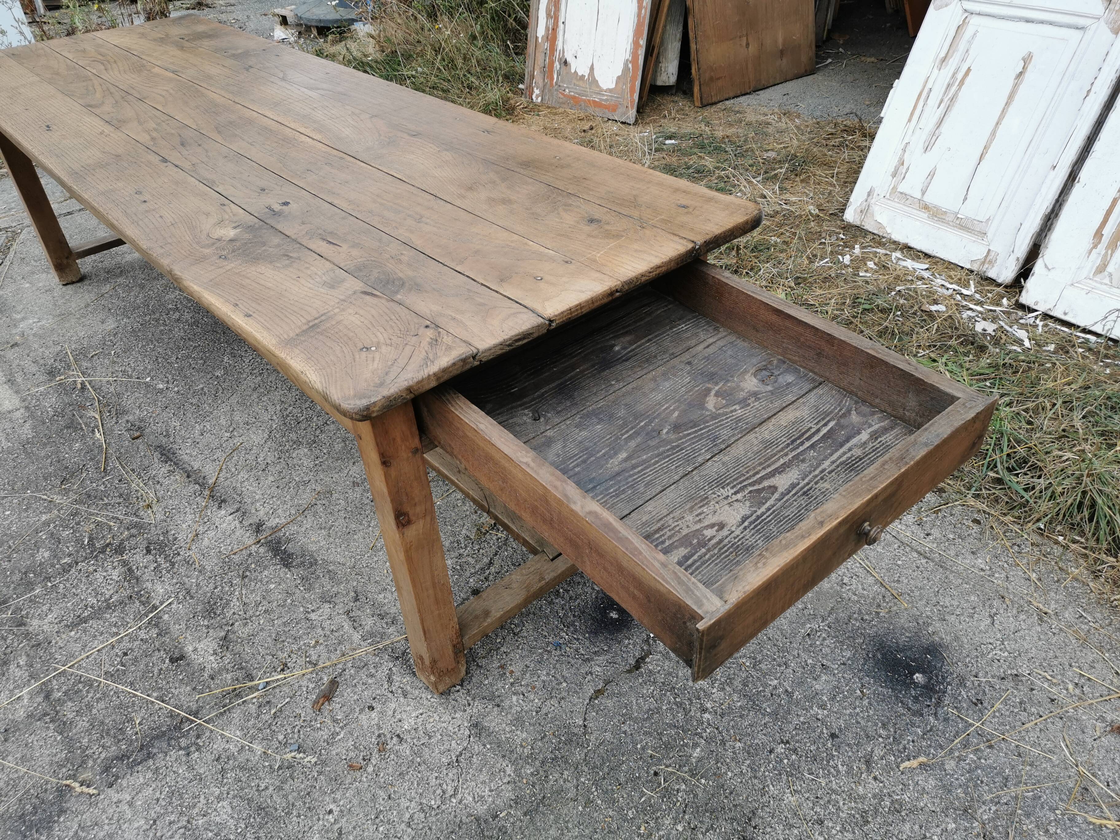 Table de ferme en chêne 260cm