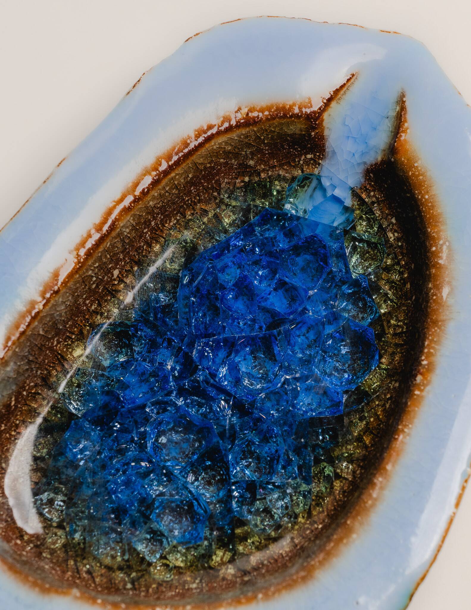 Cendrier en céramique et verre, 1970