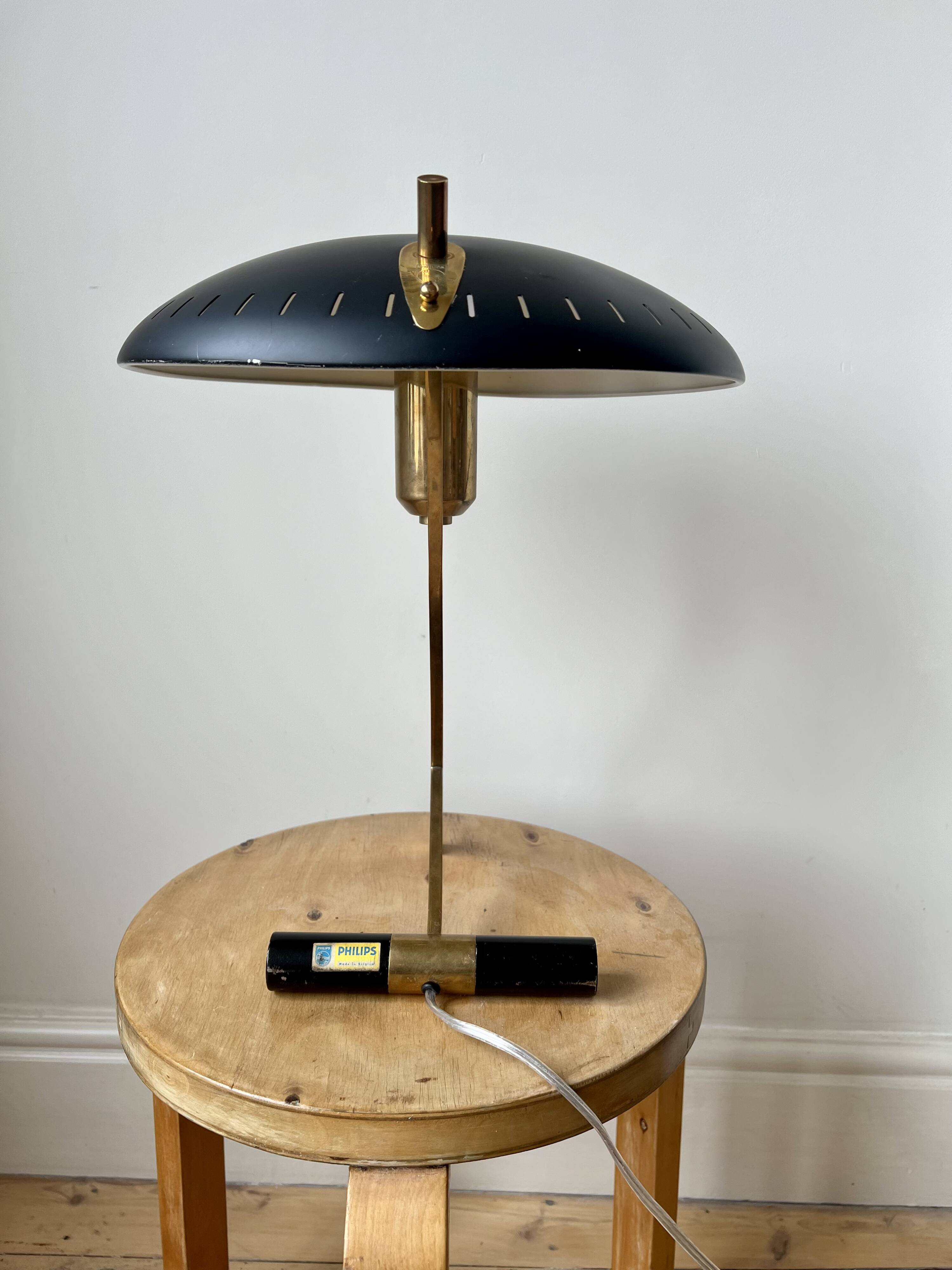 Vintage mid century Decora Z Lamp by Louis Kalff for Philips, Belgium, 1950