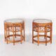 Ensemble de 3 tables basses en rotin