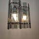 Mid-Century Suspension in Smoked Glass and Chrome Metal, Veca Style