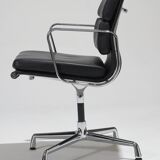 CHARLES EAMES "SOFT PAD EA 208" LEATHER ARMCHAIR, 1960s