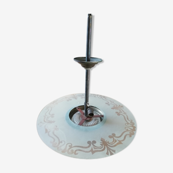 Suspension with frosted glass disc