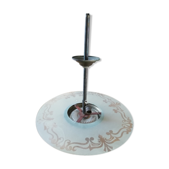 Suspension with frosted glass disc