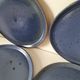 6 speckled midnight blue stoneware dinner plates