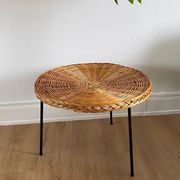 Table basse en rotin par Roberto Mango, Italie 1950s