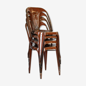 Lot 4 chaises bistro Multipl’s 1937 Joseph Mathieu