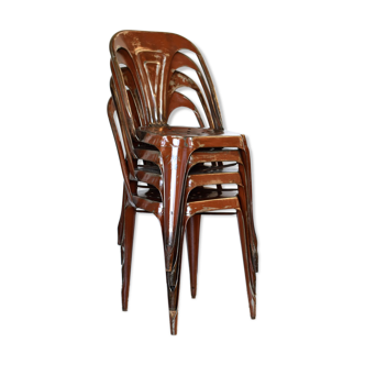 Lot 4 chaises bistro Multipl’s 1937 Joseph Mathieu