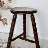 Vintage wooden tripod milking stool