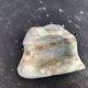 Ashtray cup in a green polished stone and vintage veins